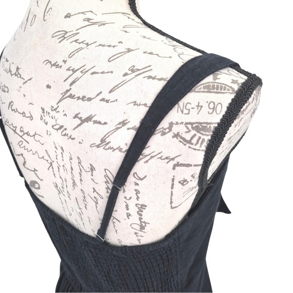 Abercrombie And Fitch black Linen Cotton blend Wide Leg Jumpsuit L - Picture 10 of 12